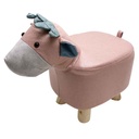 Banquito de madera 4 patas, forrado PU varios diseños de animales en bolsa