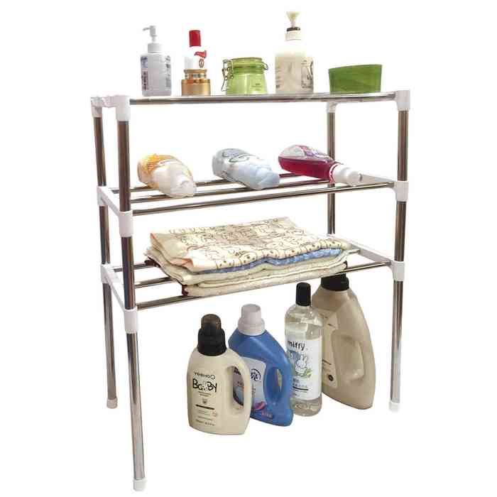 [G2682] Mueble organizador de metal, multiuso, 3 estantes, en caja