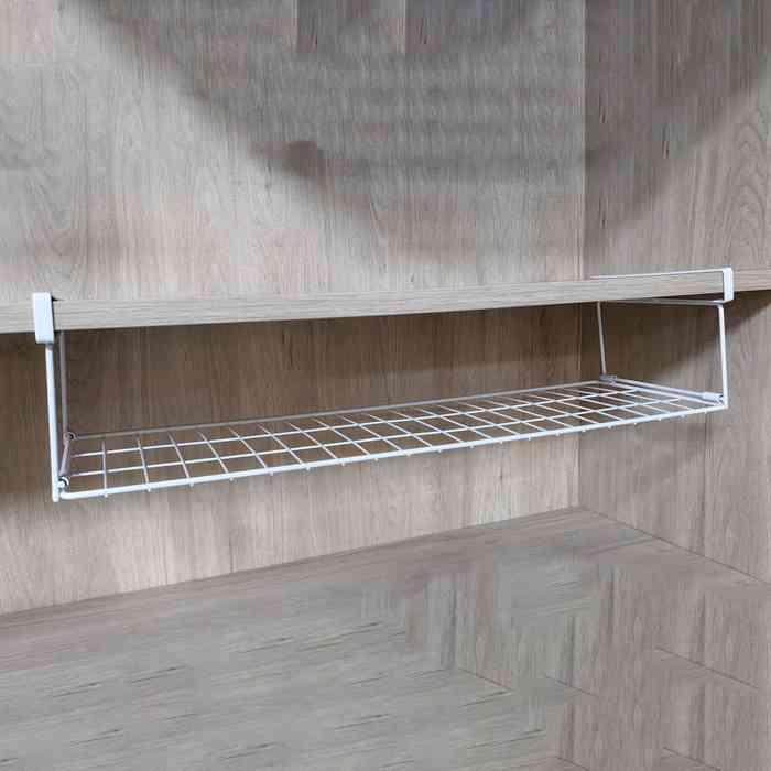 Organizador estante de metal, colgante, bajo estante, 2 colores