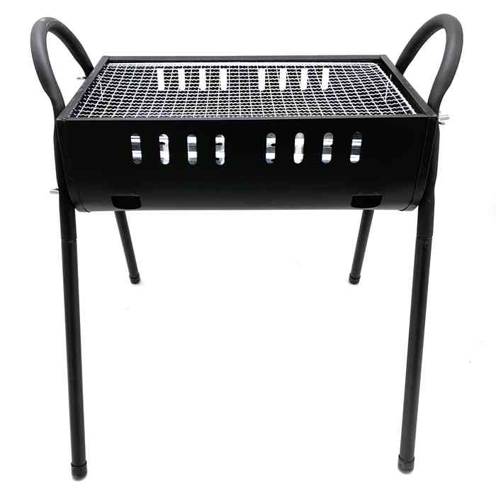 Parrilla barbacoa de metal, en caja