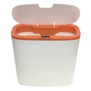 Papelera de plástico con sensor de apertura 2AA, 14L, varios colores en caja
