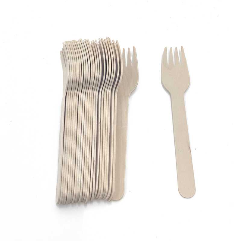 [G2816] Descartable, tenedor de madera, bolsa x25