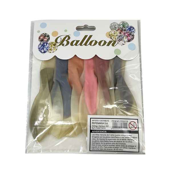 Globo doble color, bolsa x6