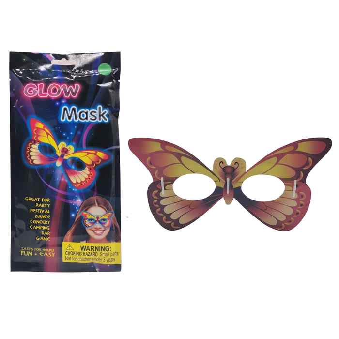 Máscara antifaz fluorescente, varios colores, en bolsa
