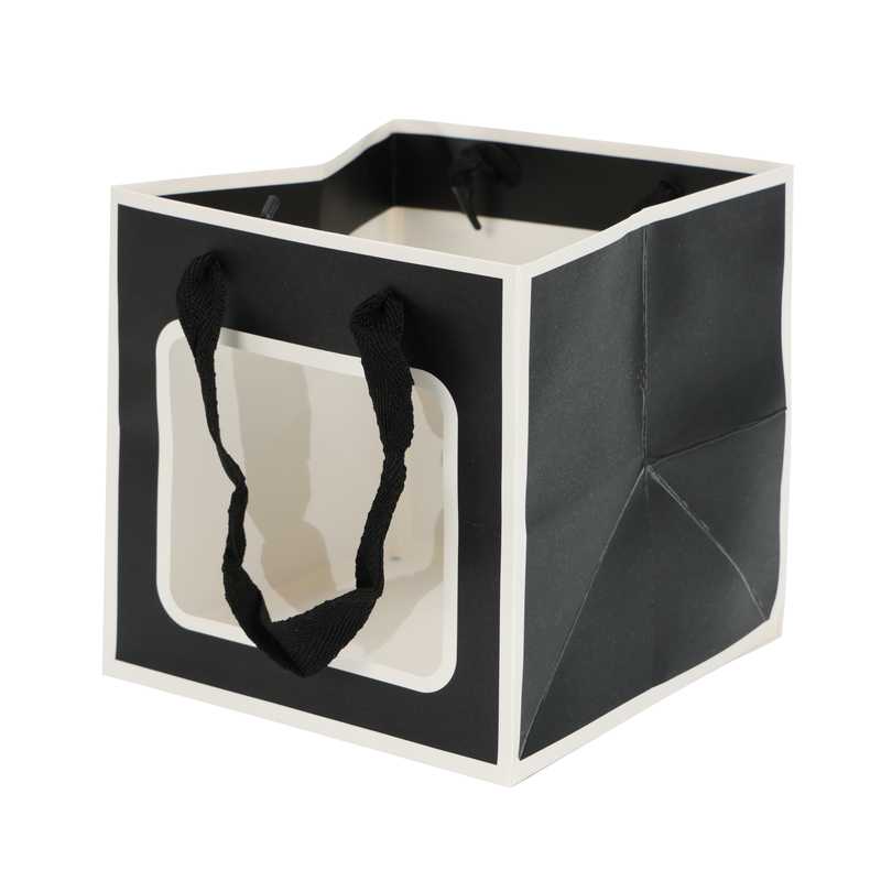 [G2875] Bolsa de regalo con visor PACK x12, en bolsa negro