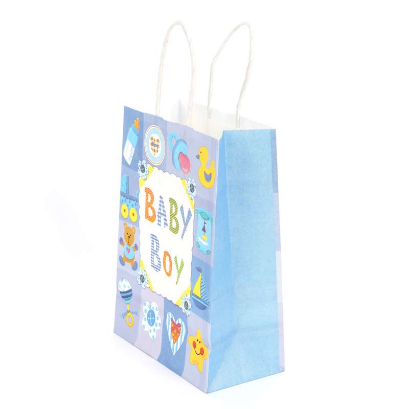 [G2883CL] Bolsa de regalo infantil chica celeste PACK x12