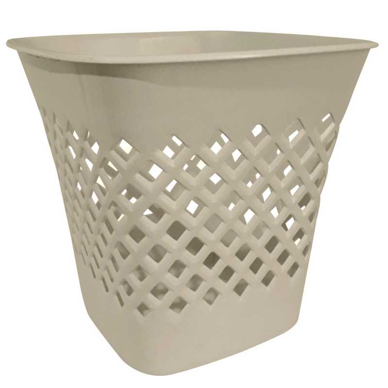 [G2918ML] Papelera de plástico calada, blanco