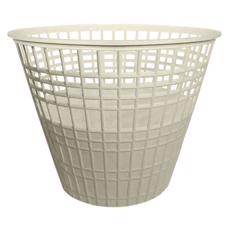 [G2919ML] Papelera de plástico calada redonda, blanco