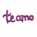 Globo metalizado letras te amo, en bolsa varios colores