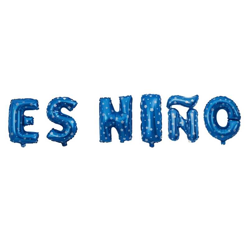 [G2966] Globo metalizado letras ES NIÑO, en bolsa