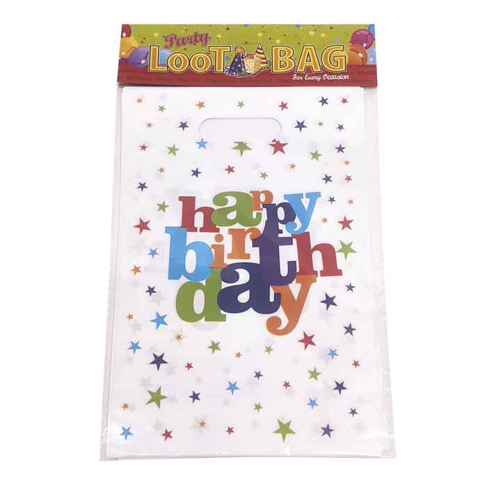 [G3017] Bolsa de regalo o sorpresitas x10 feliz cumple, en bolsa