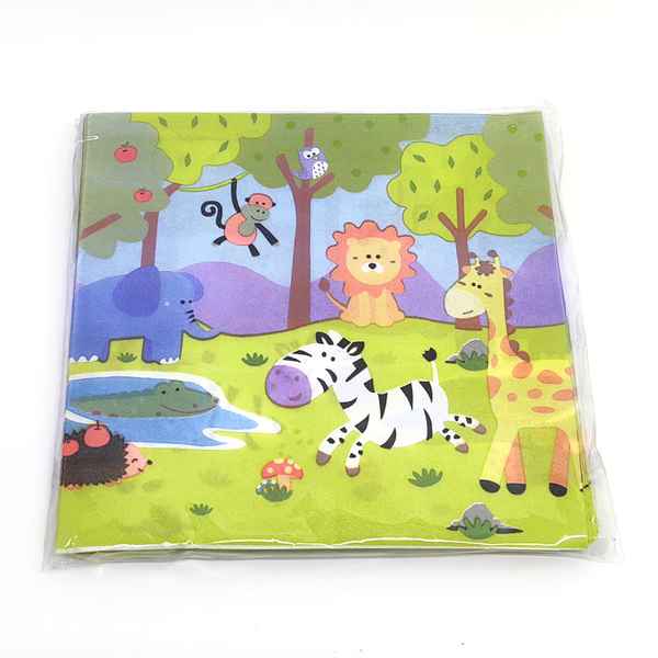 Descartable, servilletas x10 animales, en bolsa