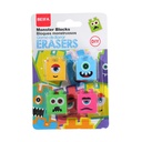 Goma de borrar x4, monstruos, en blister, BEIFA