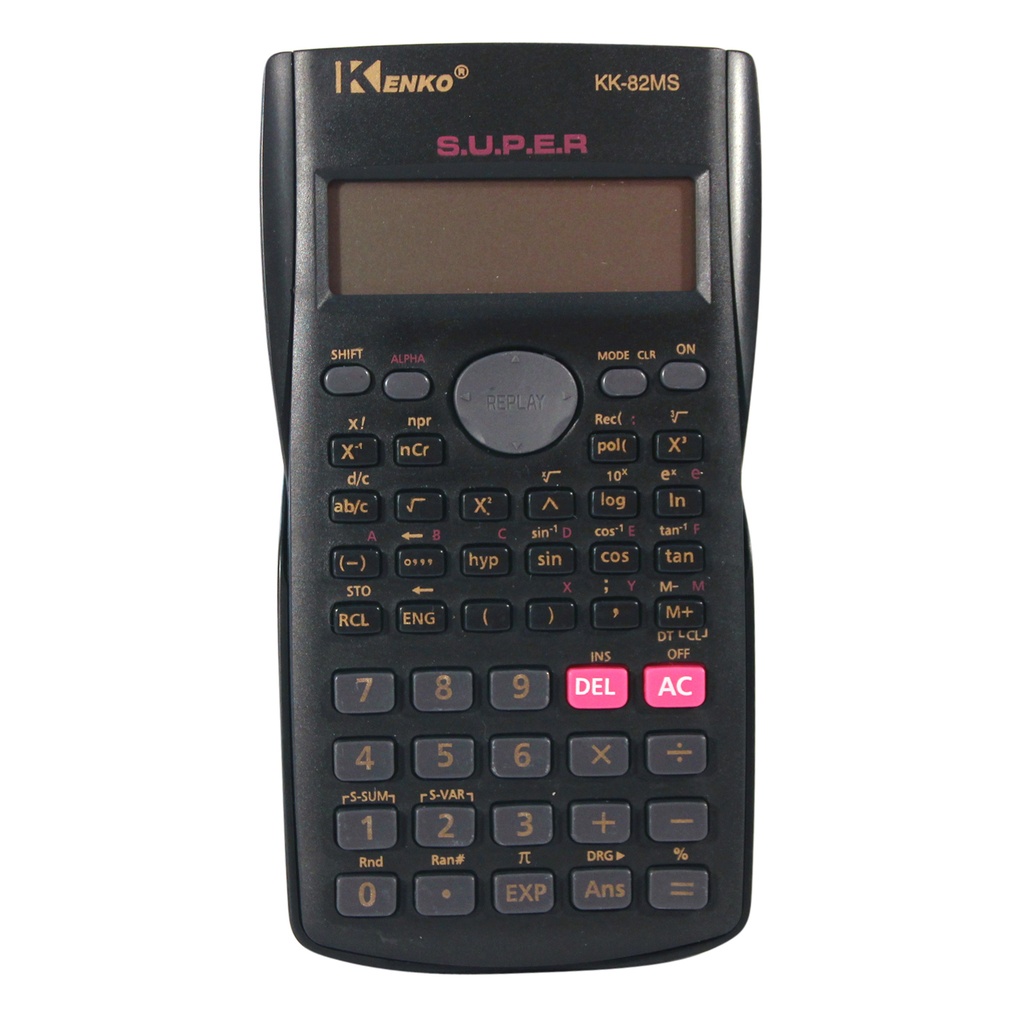 Calculadora científica, 10+2 dígitos, 240 funciones, doble display, con tapa, en caja