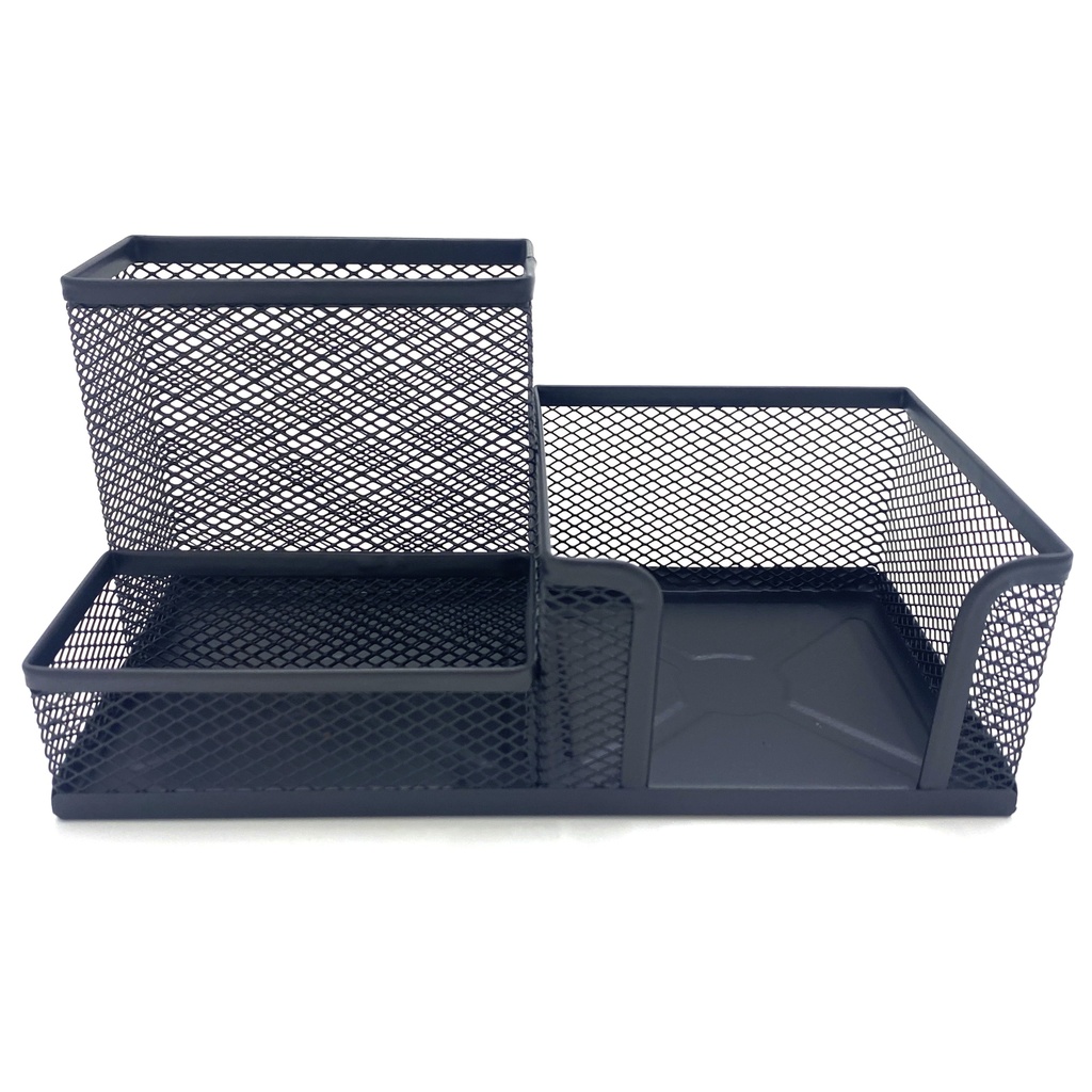 [E1641] Organizador de metal, para escritorio, con 3 divisiones, en bolsa