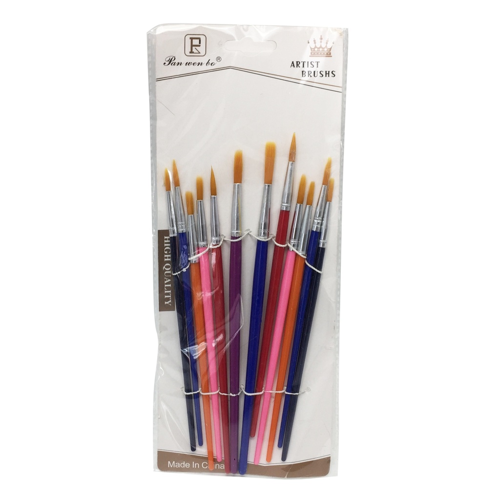 [E2439] Pincel de plástico y nylon x12, en bolsa