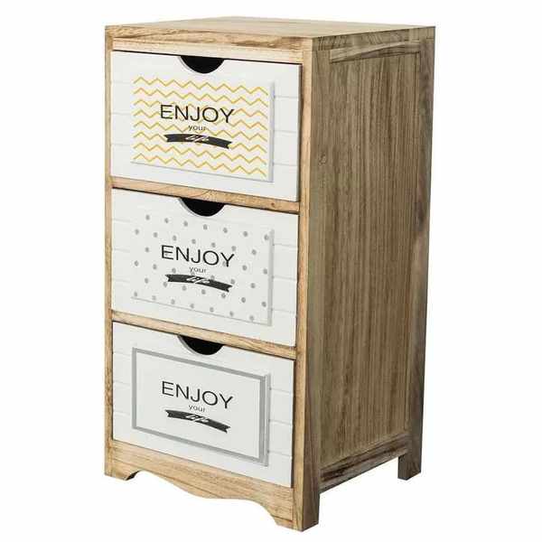 [G3060] Mueble organizador de madera, 3 cajones, en caja