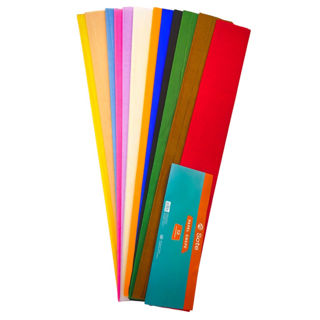[E3677] Papel crepé, PACK x10, varios colores, SOTE