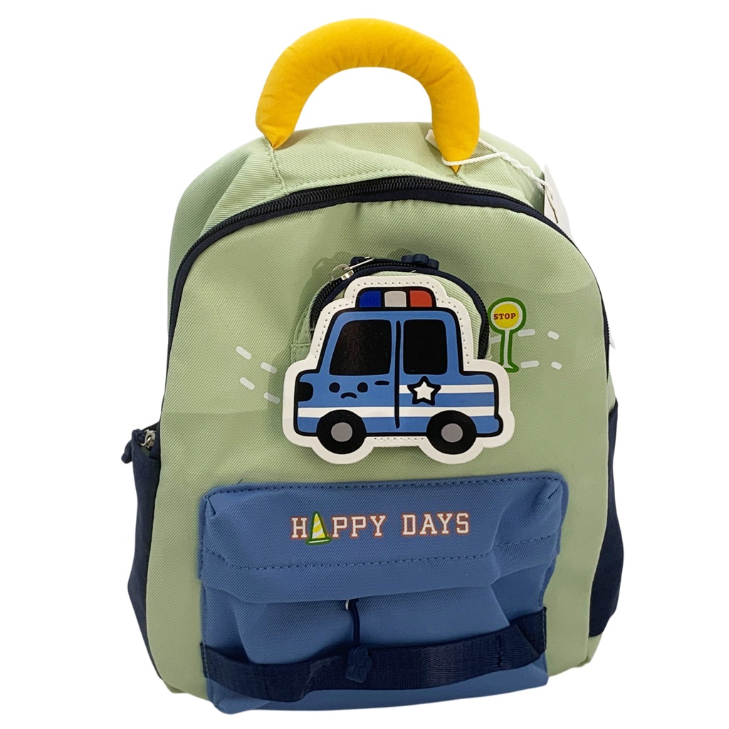 [E3711] Mochila infantil, 2 bolsillos frontales y 2 bolsillos laterales, varios colores
