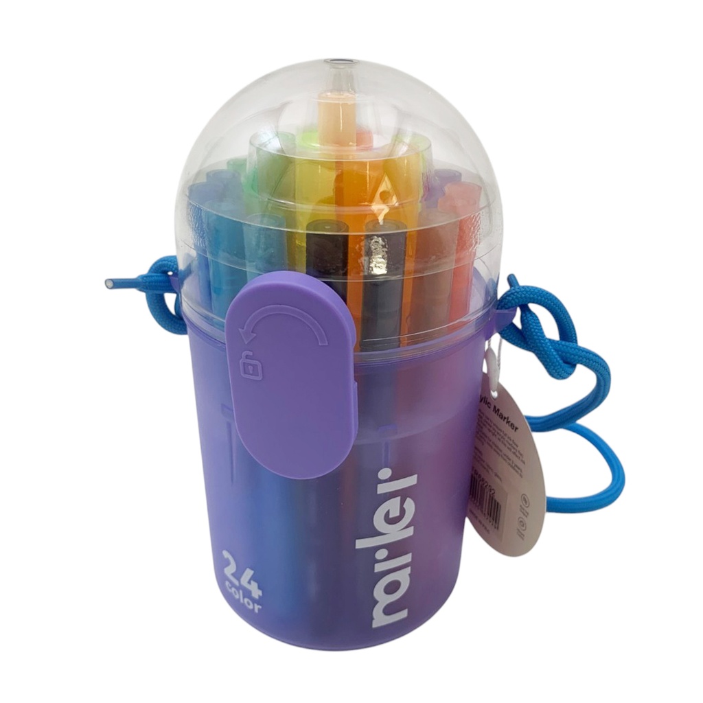 [E3734] Marcadores x24 colores, en caja de plástico