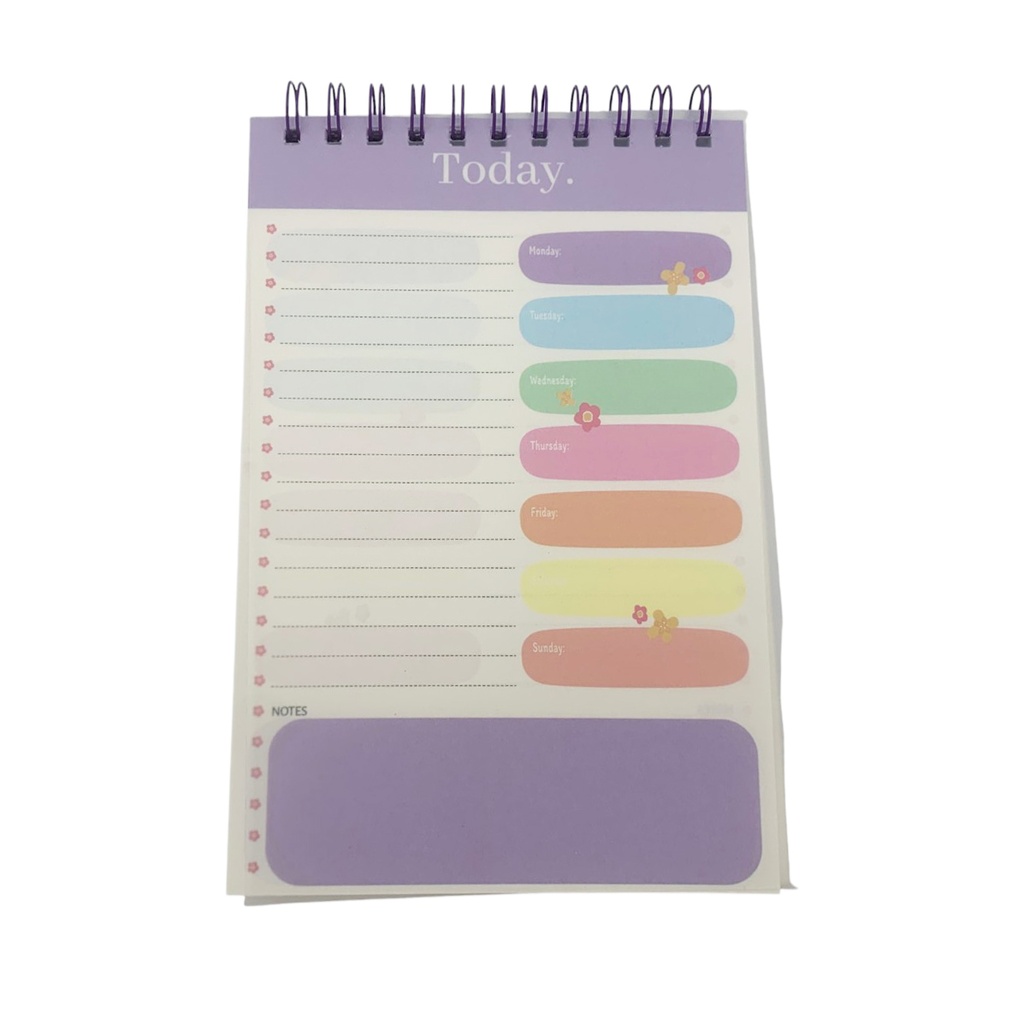 Agenda planificador semanal, tapa PVC, doble espiral de metal