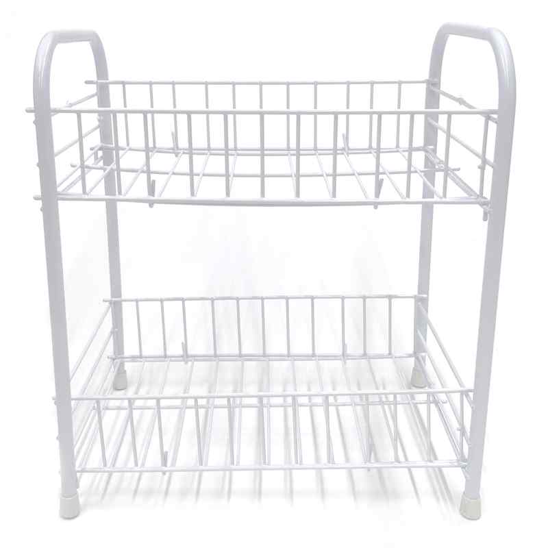 [G3069] Organizador de metal 2 estantes canastos