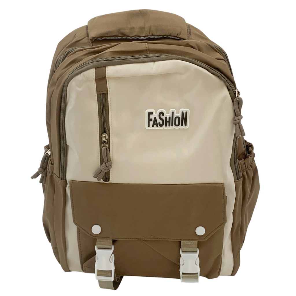 Mochila juvenil, con 2 bolsillos frontales y 2 bolsillos laterales, varios colores