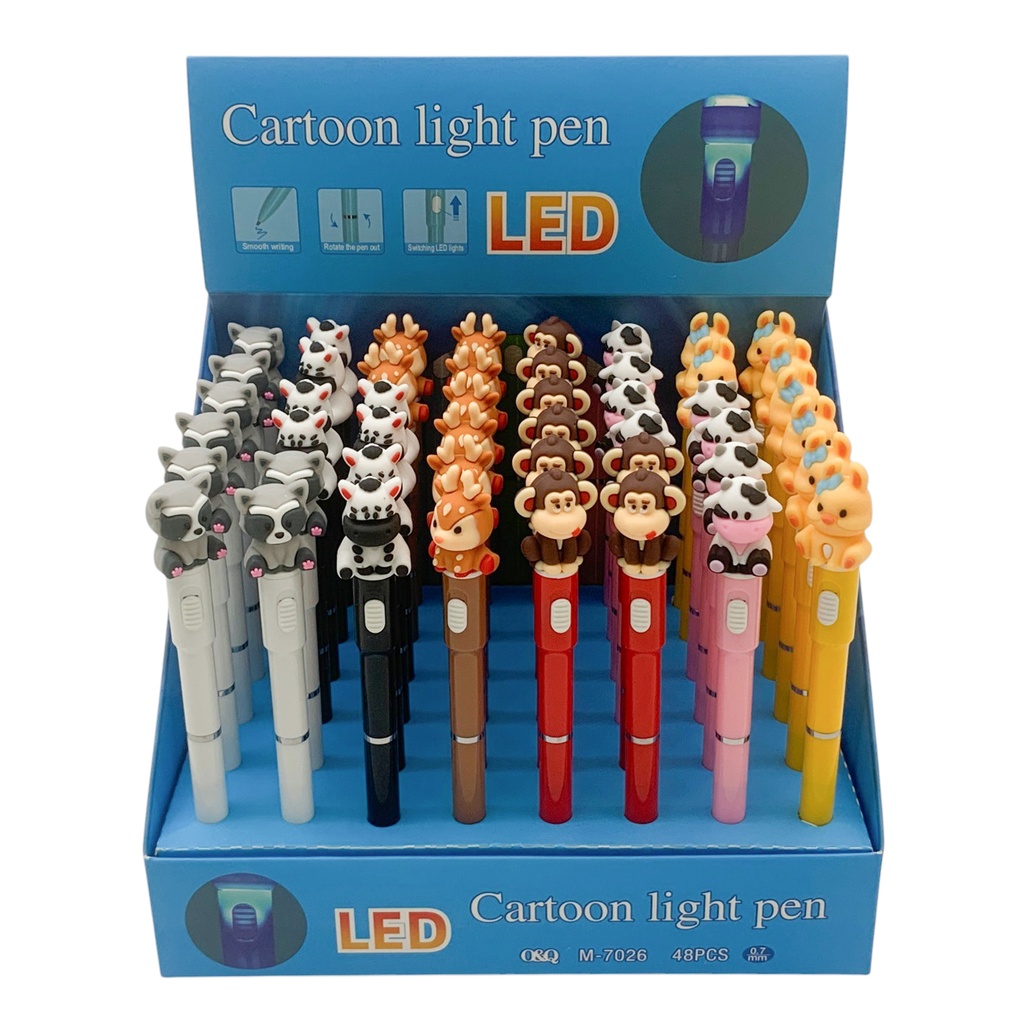 [E3820] Lapicera de tinta, aplique con luz, CAJA x48
