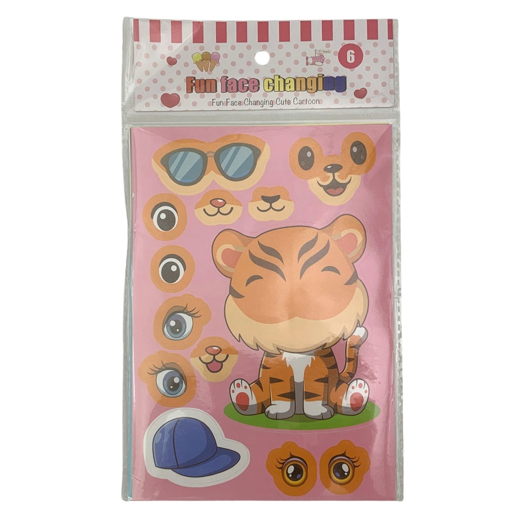 [E3841] Stickers para armar caras, unicornios, varios diseños