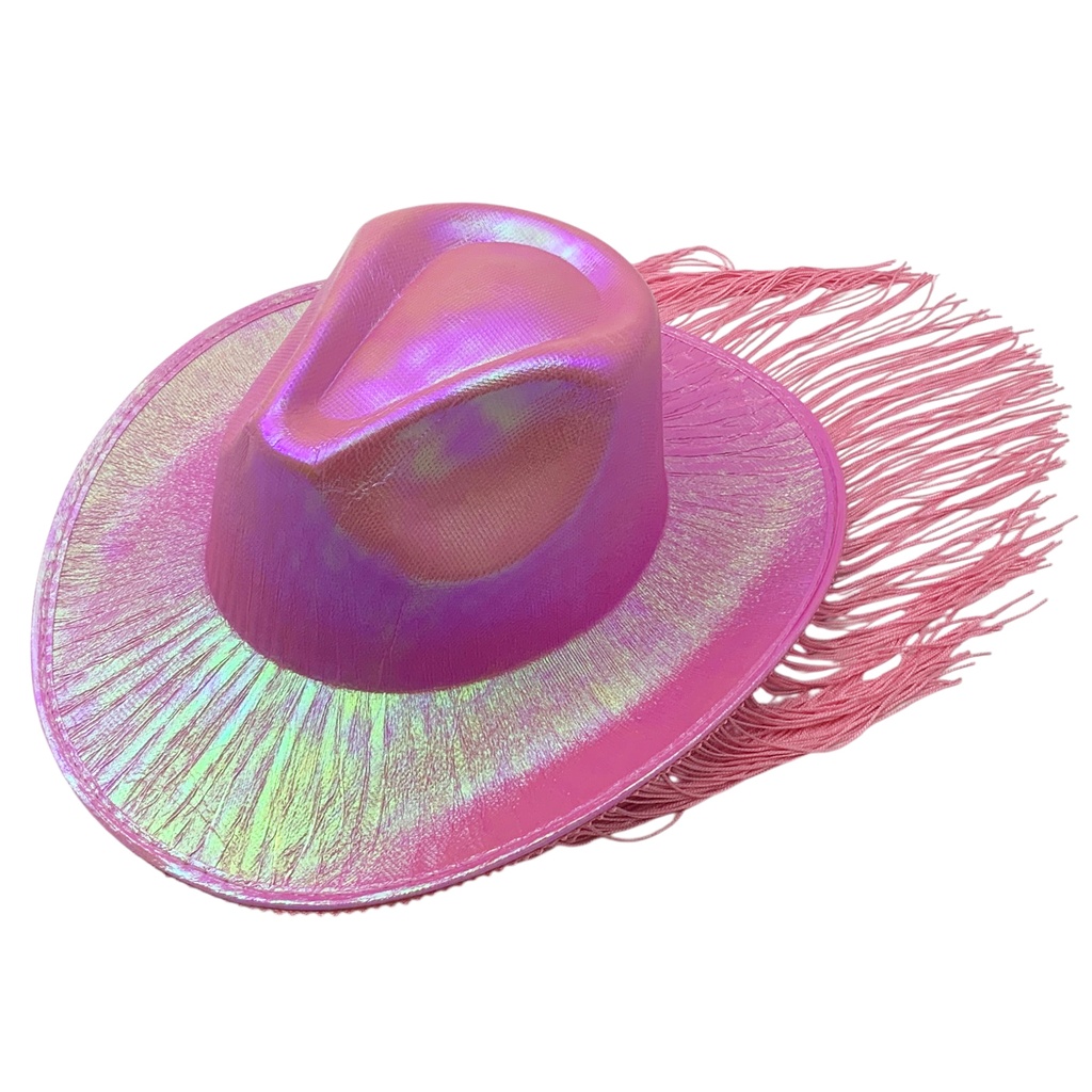 [G3912] Gorro para cotillón, cowboy con flecos, varios colores
