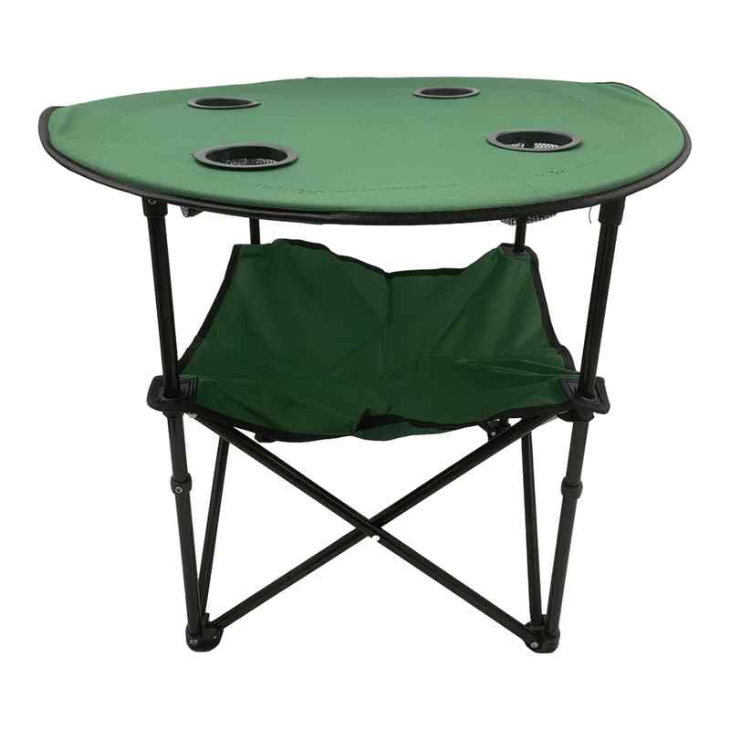 [G3084] Mesa de poliéster plegable con posavasos, en bolso