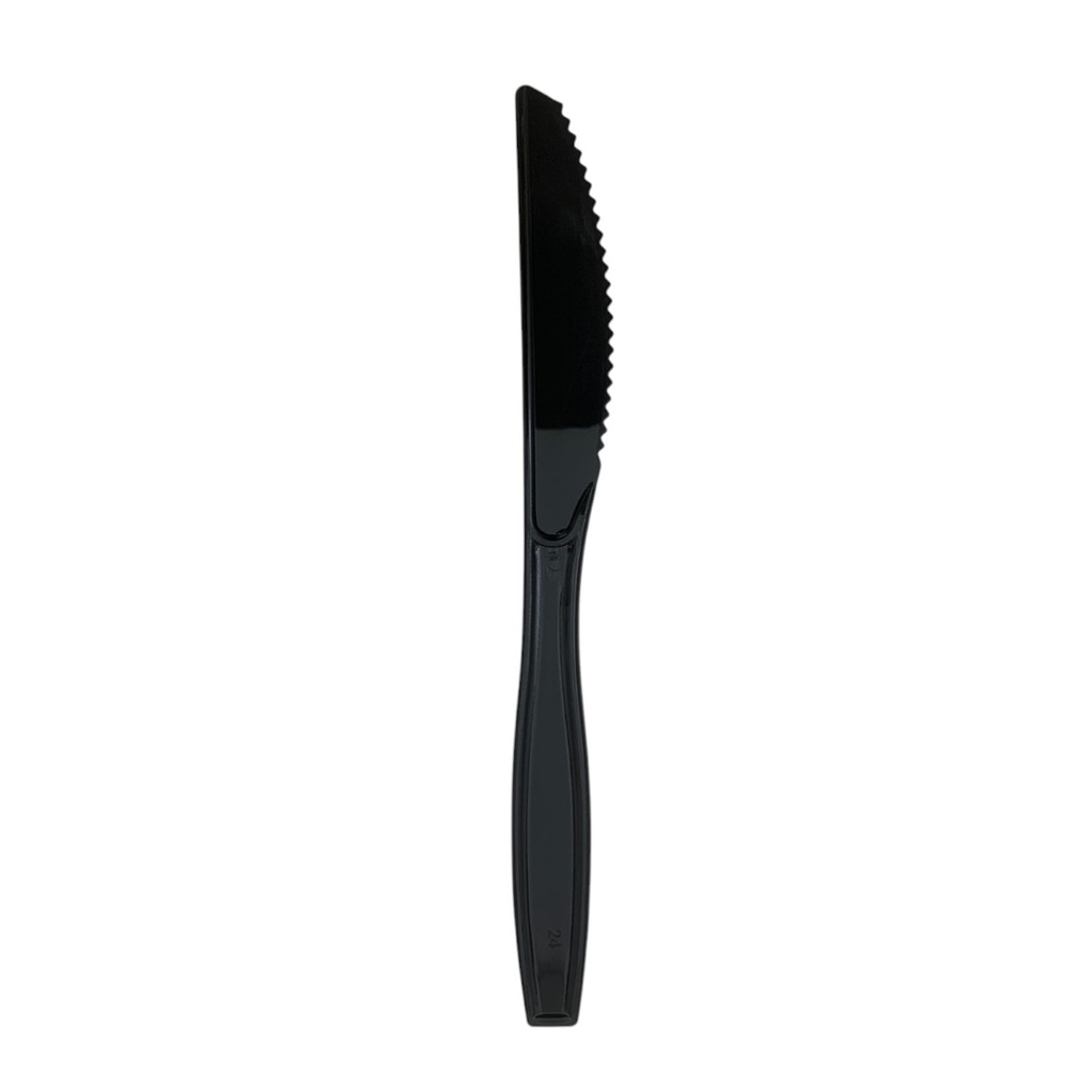 [G3935] Descartable, cuchillo de plástico, bolsa x50, NEGRO