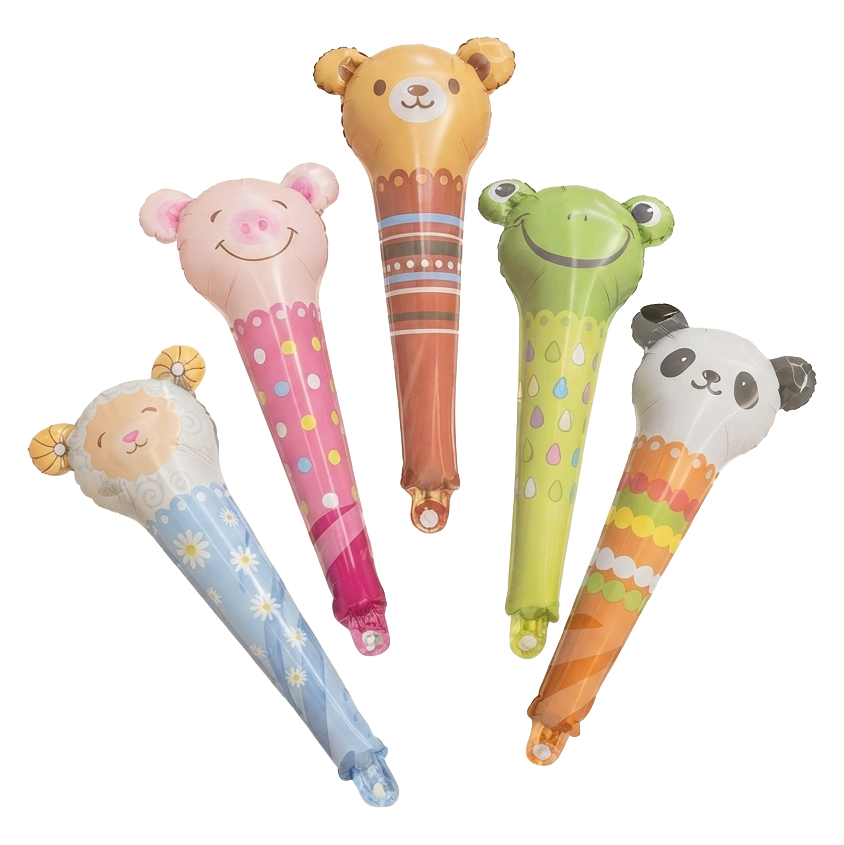 [G3941] Globo metalizado bate con animales, varios diseños, en bolsa