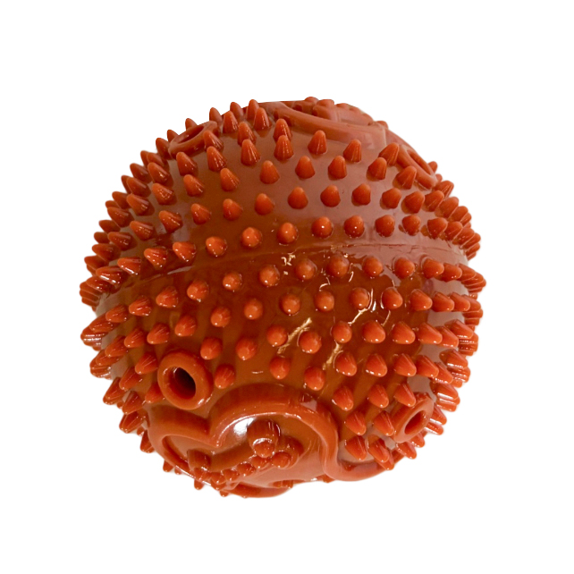 Juguete para mascota pelota de goma con cascabel, en cartón, varios colores