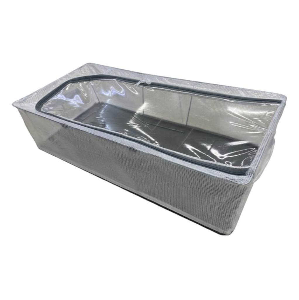 Caja organizadora de PVC con cierre y visor, varios colores