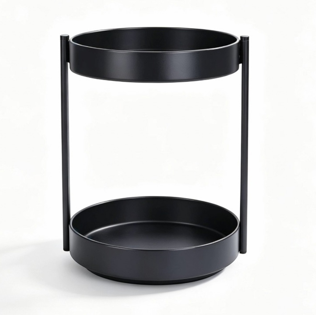 [G4020] Organizador de metal giratorio, para apoyar, 2 bandejas en caja