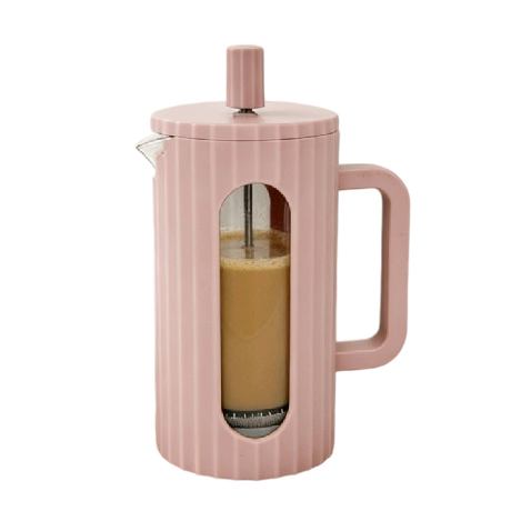 [HA5615] Cafetera prensa francesa de acero inoxidable y plástico, 350ml, en caja, varios colores