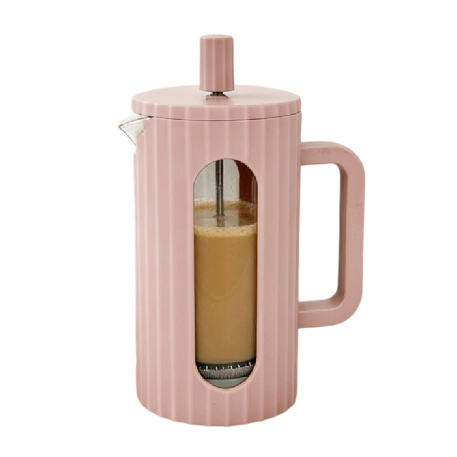 [HA5616] Cafetera prensa francesa de vidrio, acero inoxidable y plástico, 600ml, en caja, varios colores