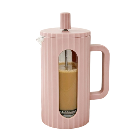 [HA5617] Cafetera prensa francesa de acero inoxidable y plástico, 1000ml, en caja, varios colores