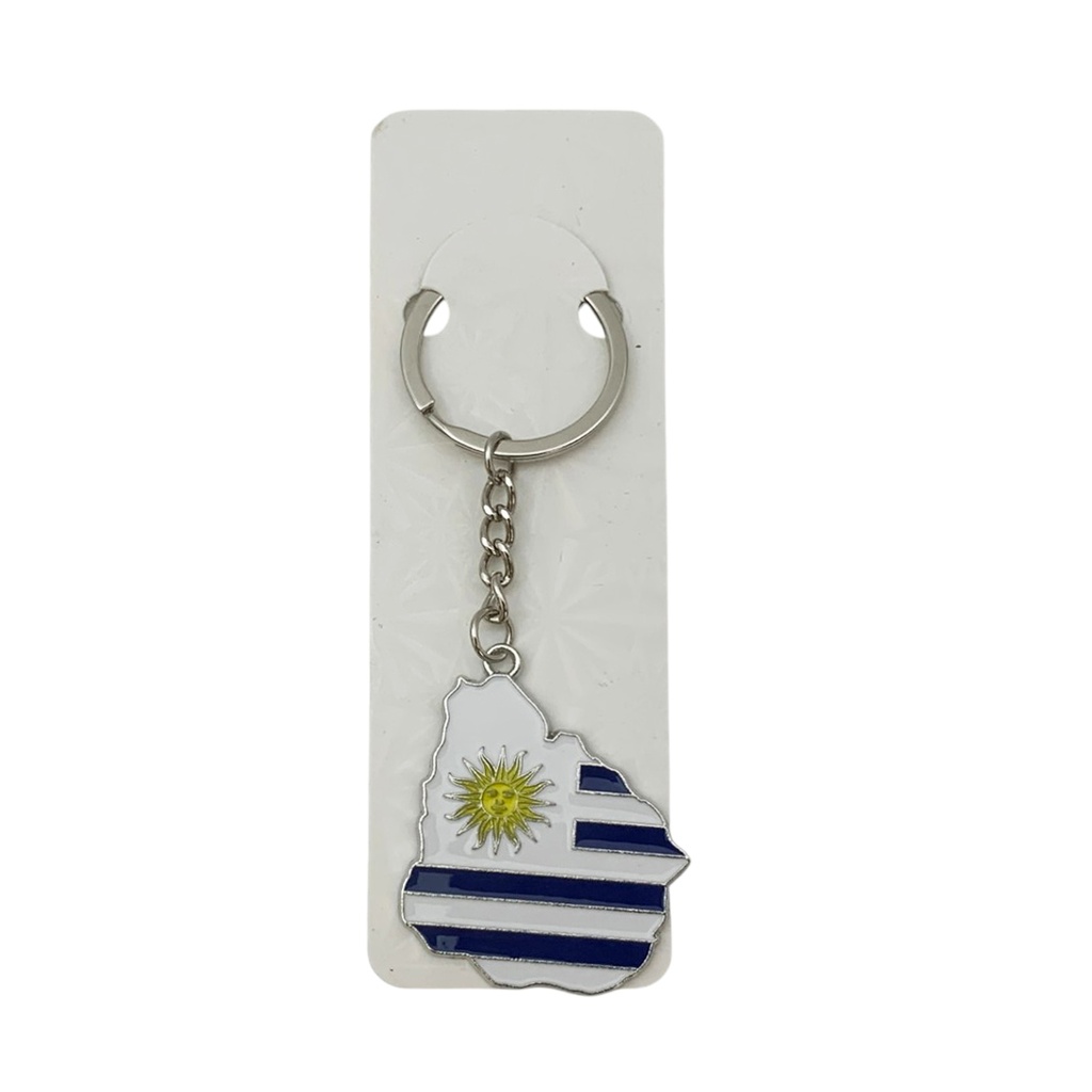 Llavero de metal, Uruguay, PACK x12