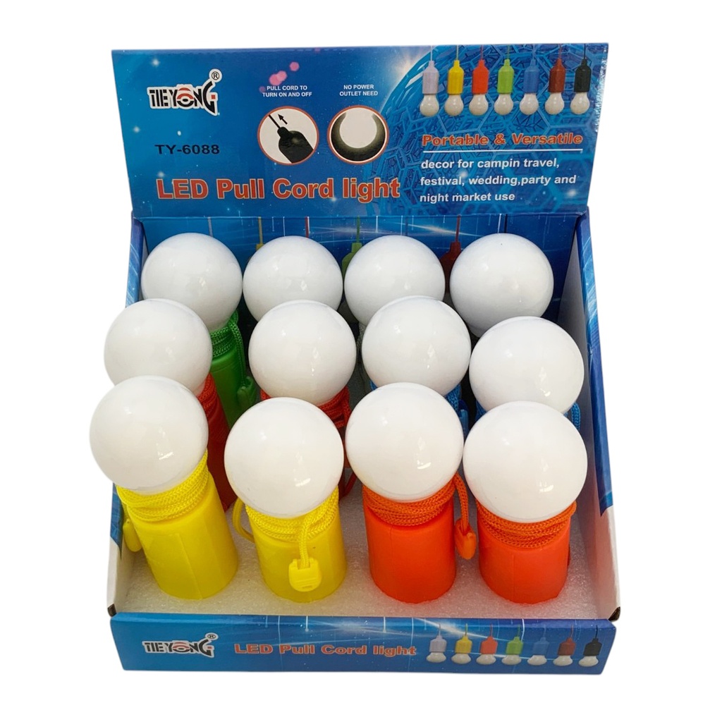 Linterna 1 led, de plástico, 3AAA para colgar, CAJAx12