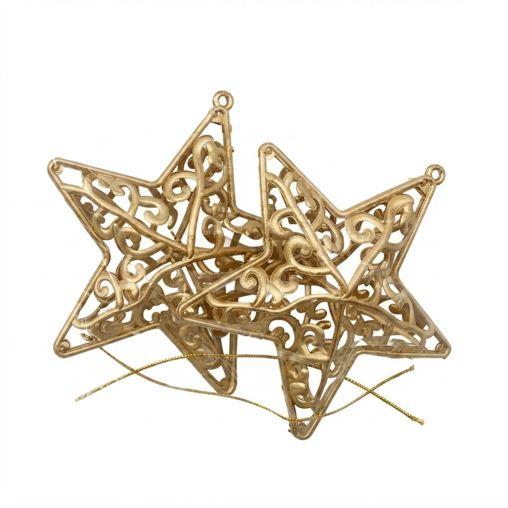 [HN0796] Adorno navideño estrella x2, en bolsa
