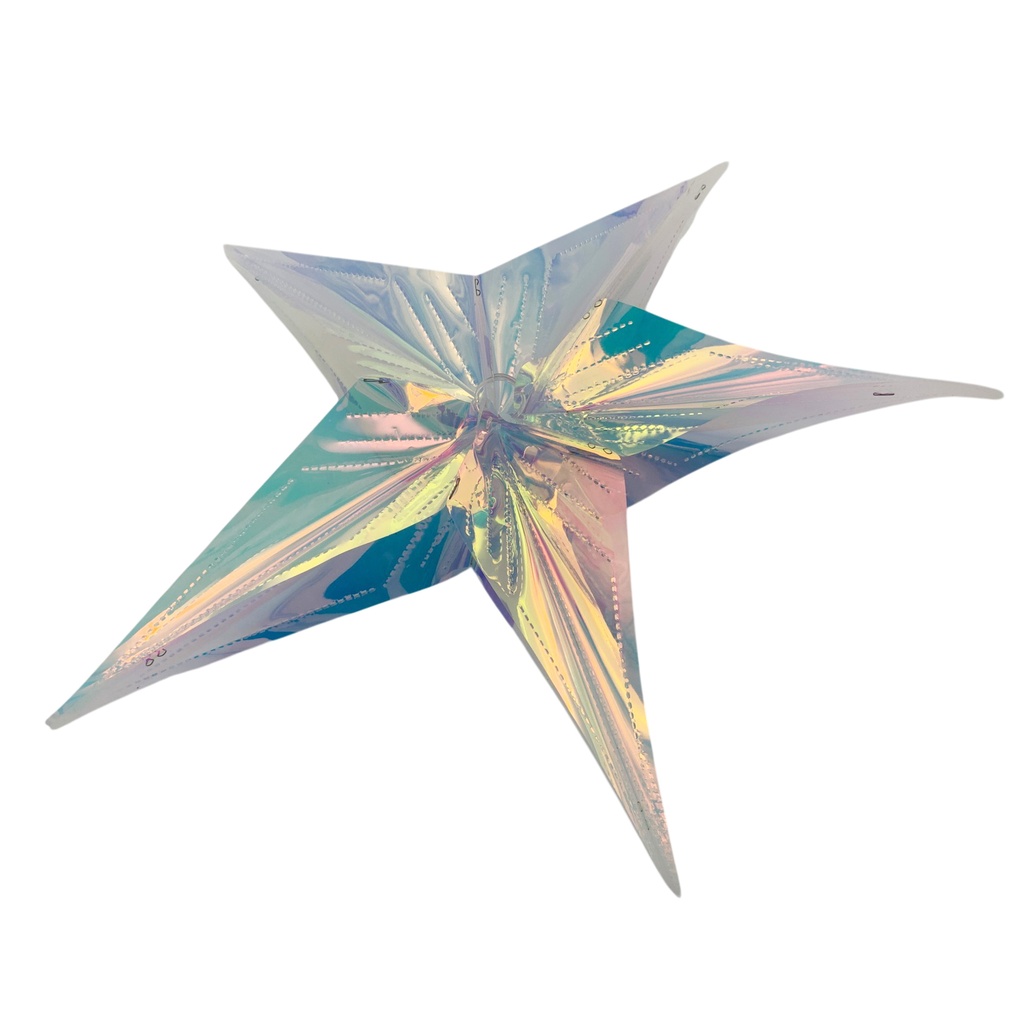 [HN0806] Adorno navideño estrella, iridiscente, en bolsa