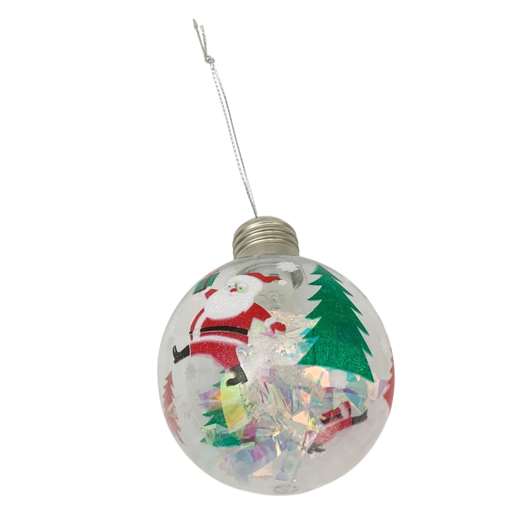 Adorno navideño, bola con luz, en bolsa