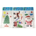 Adorno navideño de gel autoadhesivo, para vidrio en bolsa varios diseños