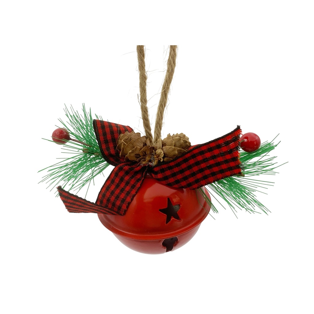 Adorno  navideño de metal, cascabel