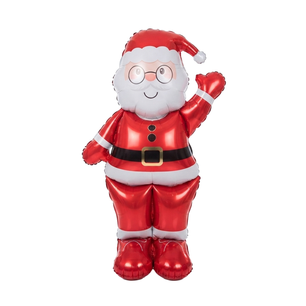 [HN0824] Globo metalizado Papá Noel, 156cm en bolsa