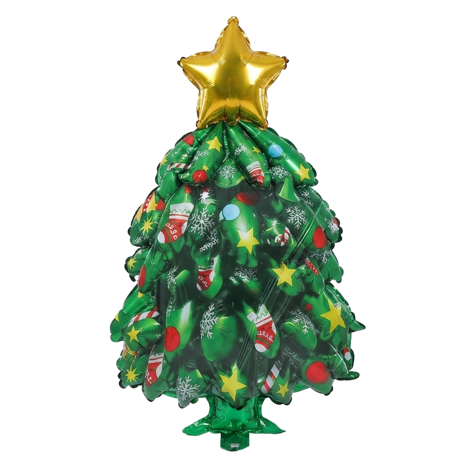 [HN0825] Globo metalizado árbol navideño, en bolsa
