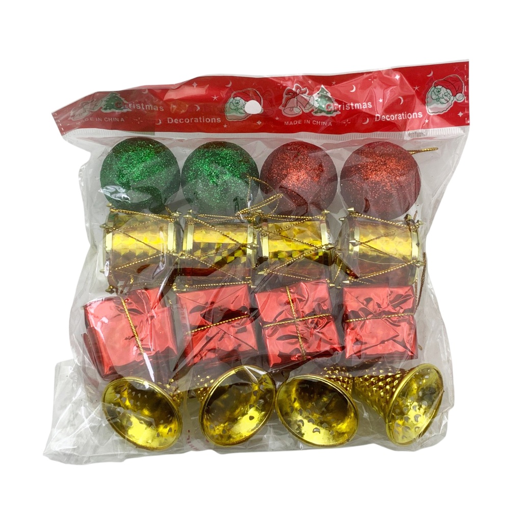 Adorno navideño surtido x16, 2,2cm en bolsa