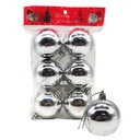 Bolas navideñas x6, 5cm lisas plateadas, en bolsa